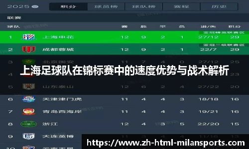 上海足球队在锦标赛中的速度优势与战术解析